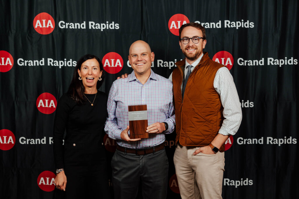 Award winners celebrate at the 2024 AIA Grand Rapids Honor Awards Ceremony.