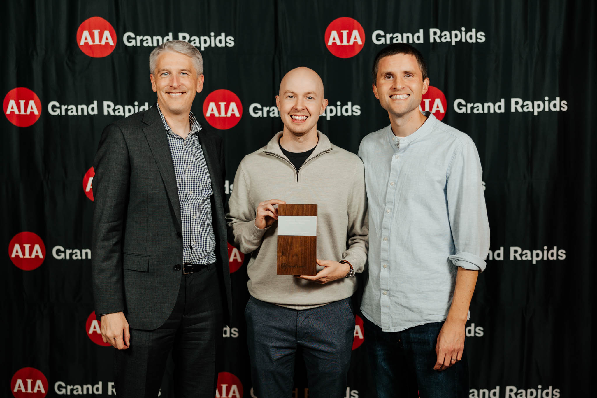 Award winners celebrate at the 2024 AIA Grand Rapids Honor Awards Ceremony.