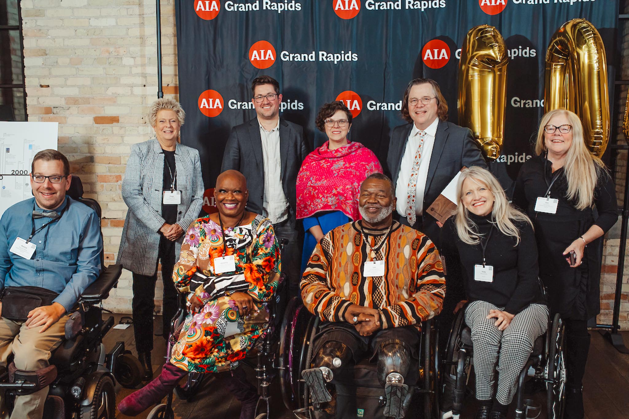 Group photo with Disability Advocates of Kent County, an AIAGR Partner